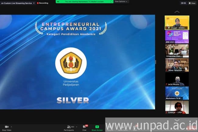 Terapkan Ekosistem Kewirausahaan Inklusif, Unpad Raih Penghargaan Entrepreneurial Campus Award 2021