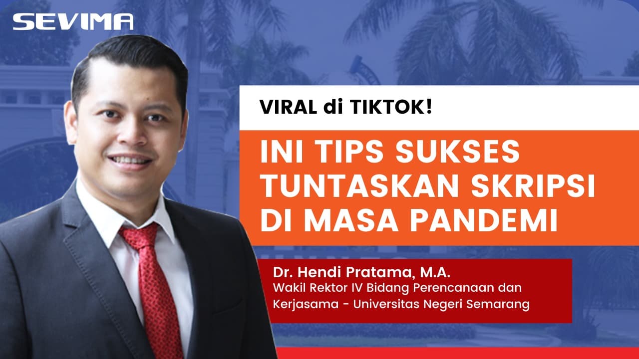 Wakil Rektor UNNES Bagikan Tips Sukses Skripsi dalam Talkshow SEVIMA
