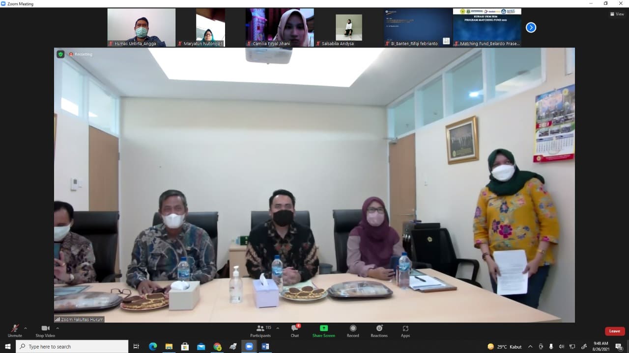 Tim Matching Fund Untirta Gelar Pelepasan dan Pembekalan Mahasiswa