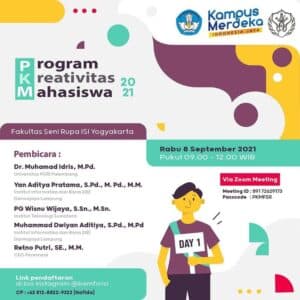 ISI Yogyakarta Menyelenggarakan Sosialiasi Program Kreativitas Mahasiswa 2021