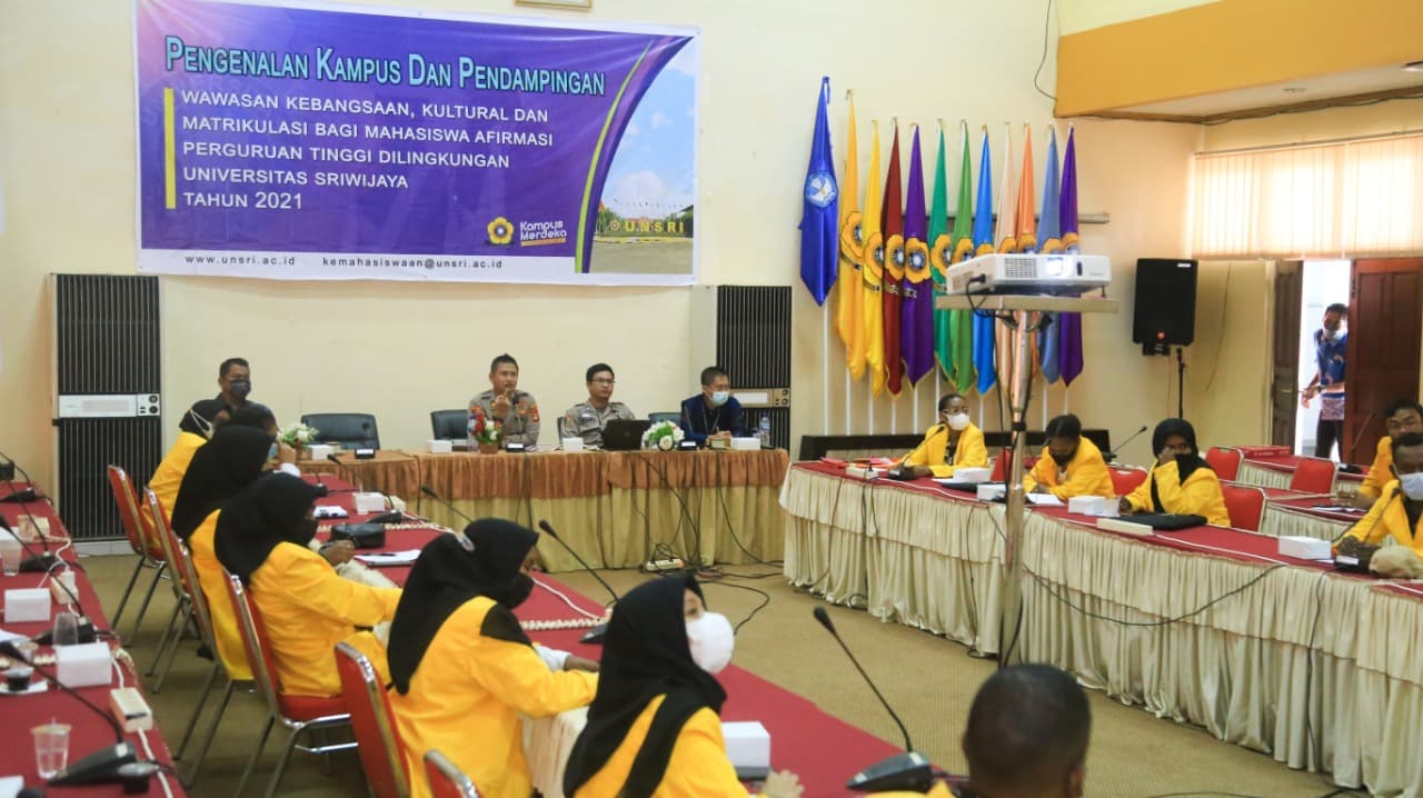 Unsri Beri Pendampingan Wawasan Kebangsaan, Kultural, dan Matrikulasi Bagi Mahasiswa Afirmasi 2021