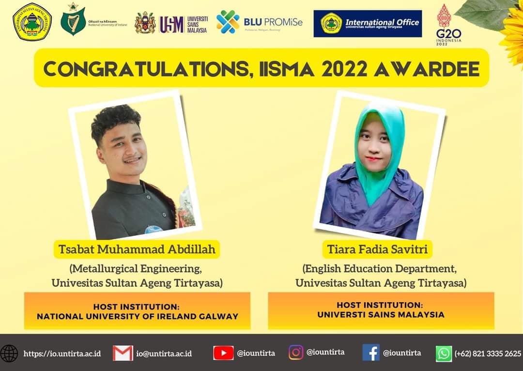 Bangga, 2 Mahasiswa Untirta Lolos Seleksi IISMA