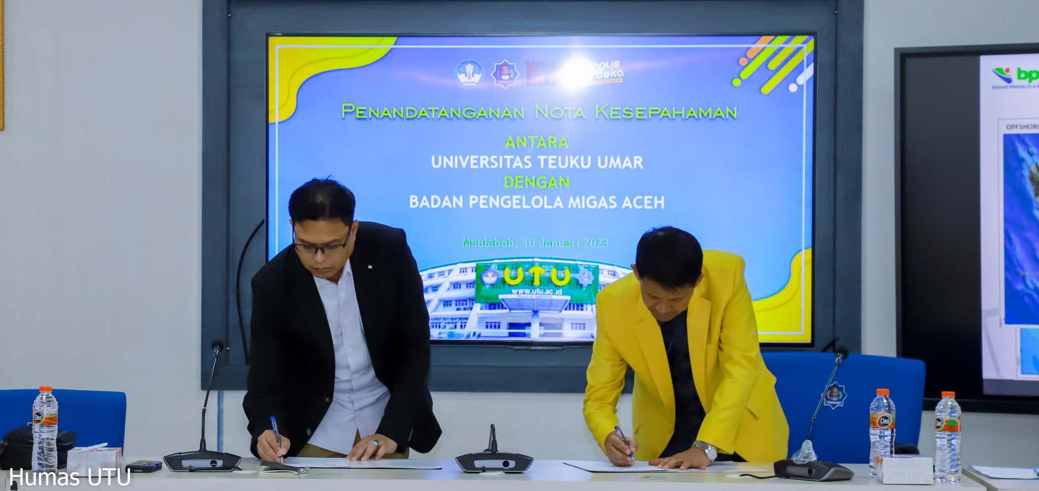 Badan Pengelola Migas Aceh Libatkan Kampus UTU Kelola Usaha Hulu Migas di Wilayah Aceh