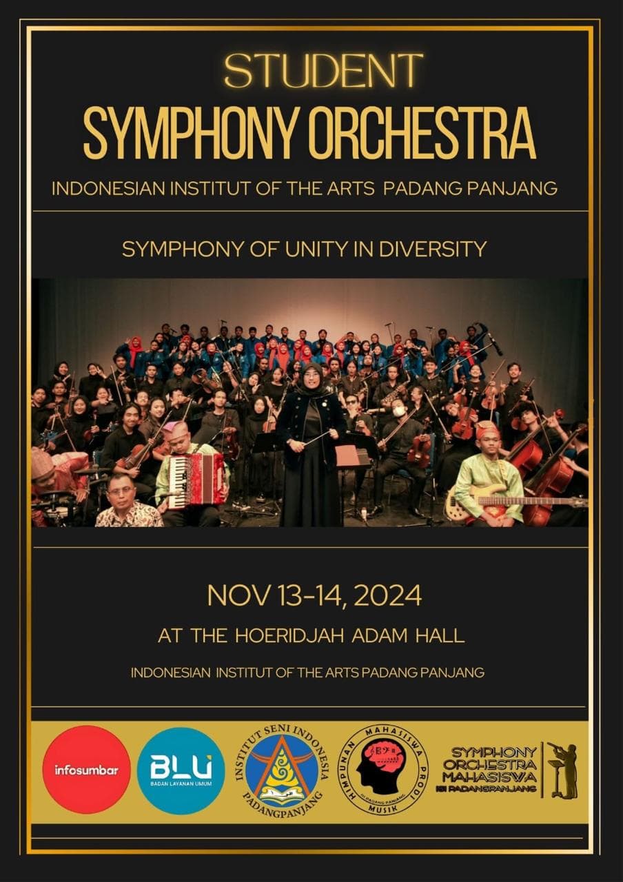 Simfoni Mahasiswa ISI Padangpanjang: "Unity in Diversity" Memukau Penonton di Gedung Hoeridjah Adam