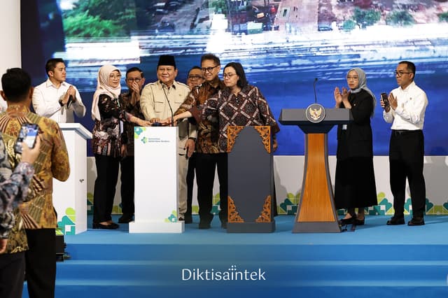Menteri Pendidikan Tinggi, Sains, dan Teknologi (Mendiktisaintek), Brian Yuliarto menghadiri peresmian Gedung Layanan Terpadu dan Rumah Sakit (RS) Pusat Otak Nasional Mahar Mardjono-National Neuroscience Institute