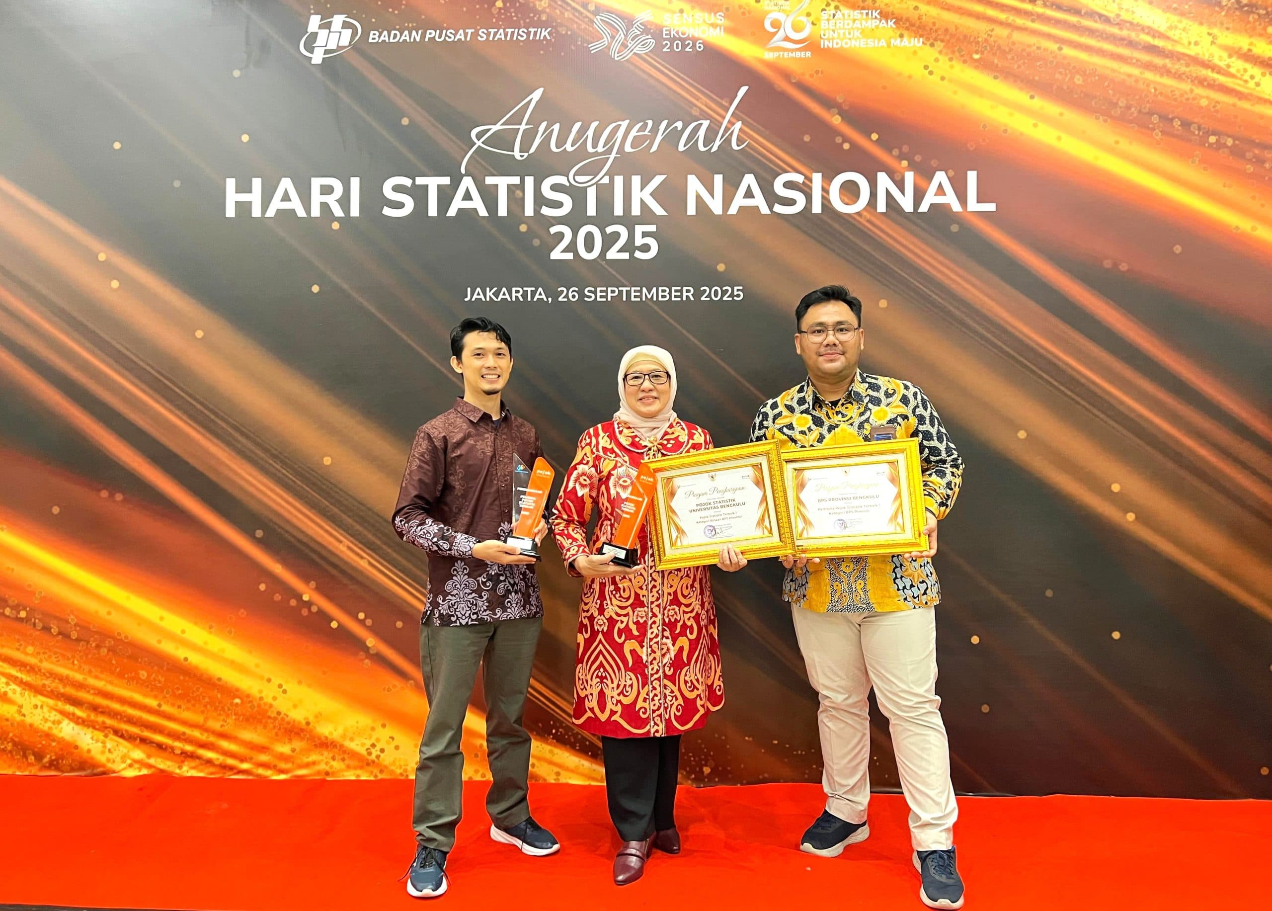 Pojok Statistik Unib Raih Juara I Nasional di Anugerah Hari Statistik 2025