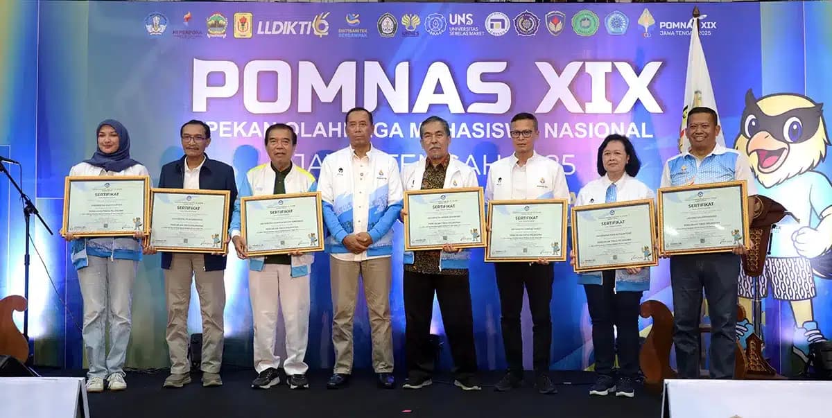 Wamen Diktisaintek Resmi Menutup POMNAS XIX 2025 di Stadium Basket UNDIP