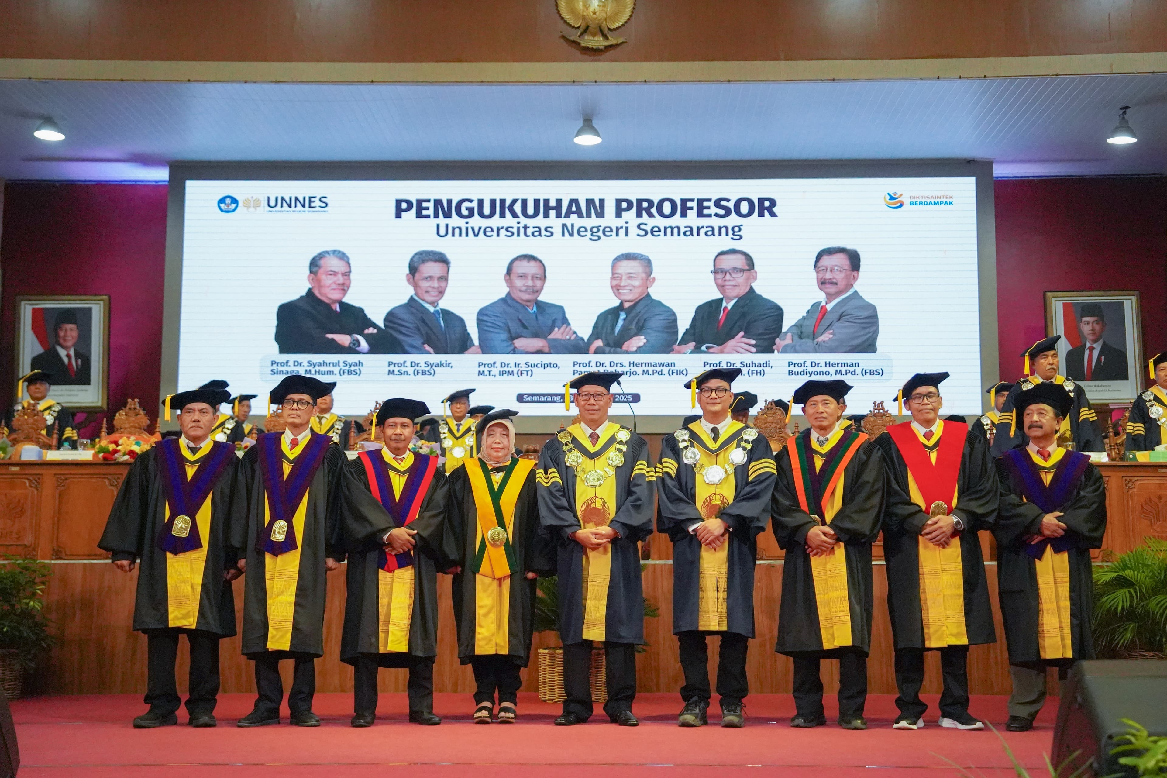 Perluas Dampak Keilmuan, UNNES Tambah Enam Guru Besar
