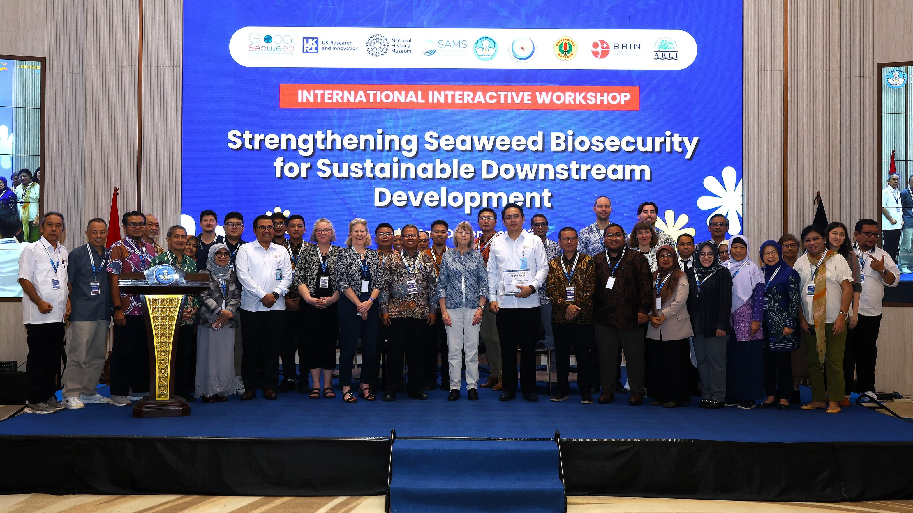 Kemdiktisaintek Gelar Lokakarya Internasional: Perkuat Biosekuriti Rumput Laut dan Hilirisasi Berkelanjutan