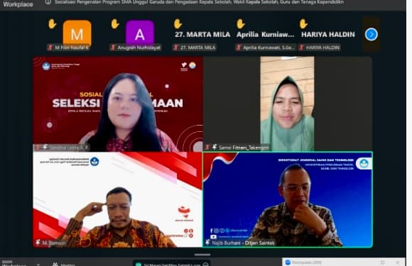 Ditjen Saintek Selenggarakan Sosialisasi Nasional Seleksi Kepala Sekolah, Wakil Kepala Sekolah, Guru, dan Tenaga Kependidikan SMA Unggul Garuda Baru Tahun 2026