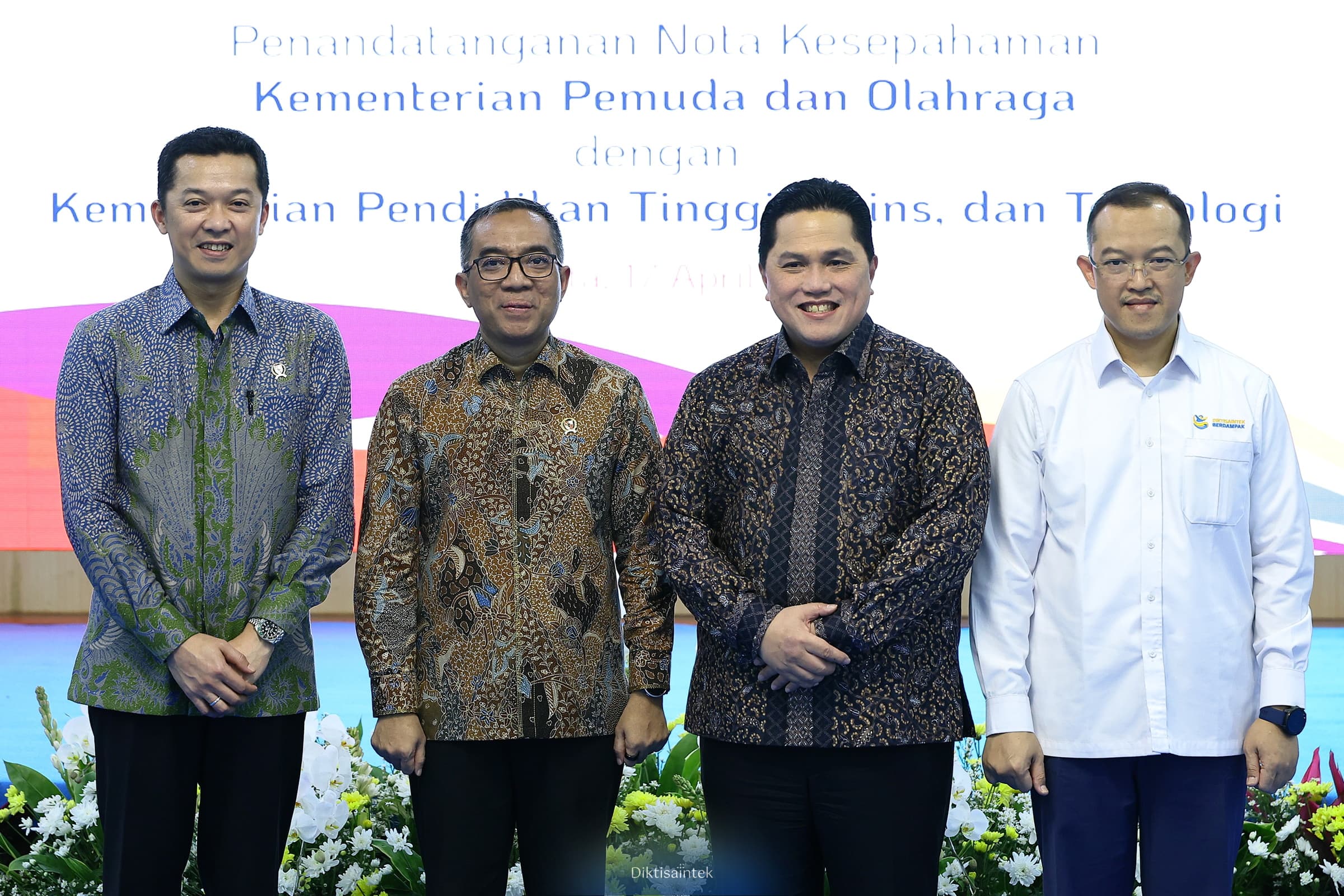 Kemdiktisaintek-Kemenpora Teken Nota Kesepahaman, Penguatan Ekosistem Olahraga Berbasis Pendidikan Tinggi