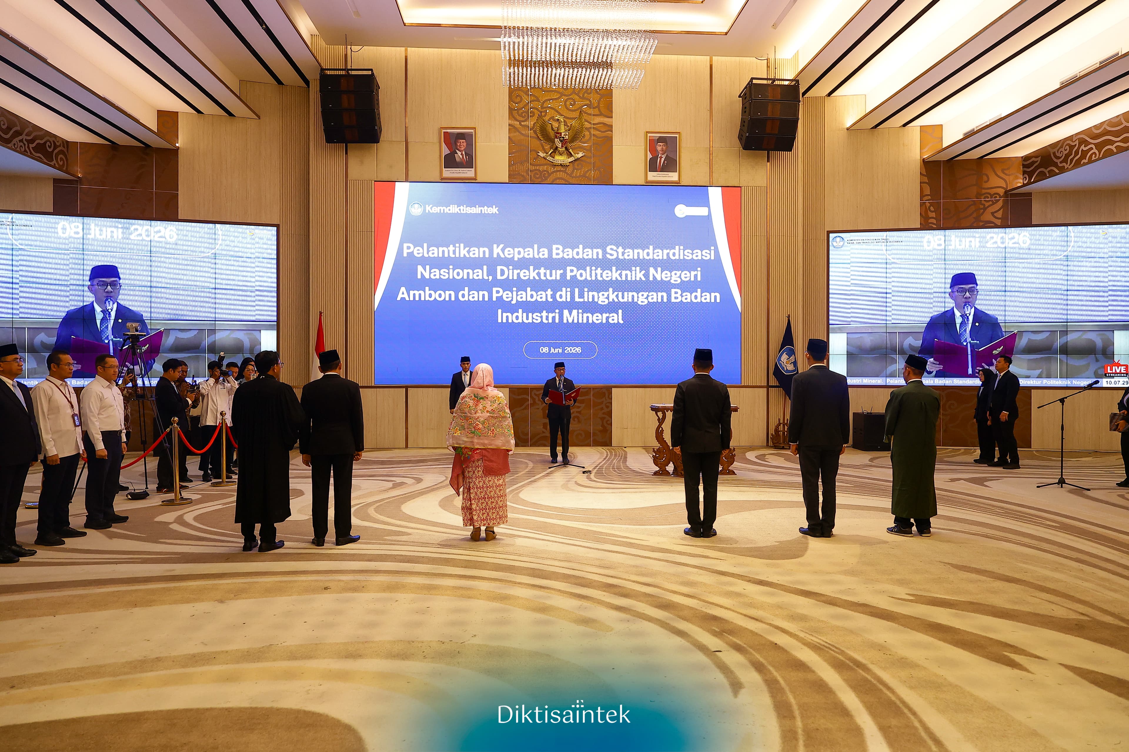 Kemdiktisaintek Dorong Penguatan Standardisasi, Pendidikan Vokasi, dan Hilirisasi Industri Lewat Pelantikan Pejabat Baru 