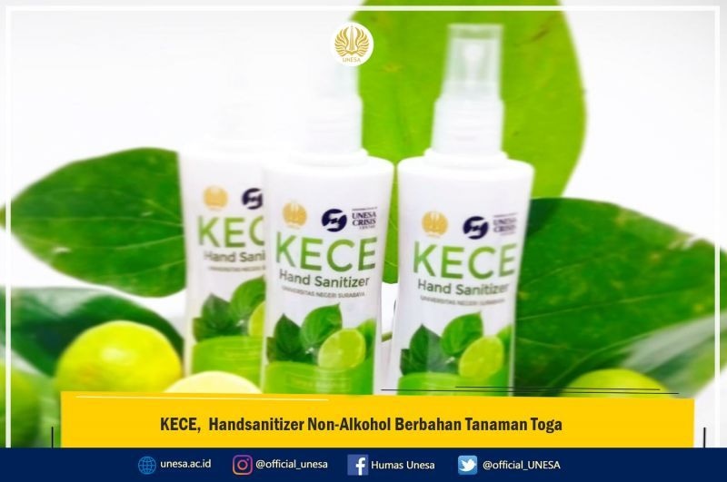 KECE, Handsanitizer Non-Alkohol Berbahan Tanaman Toga