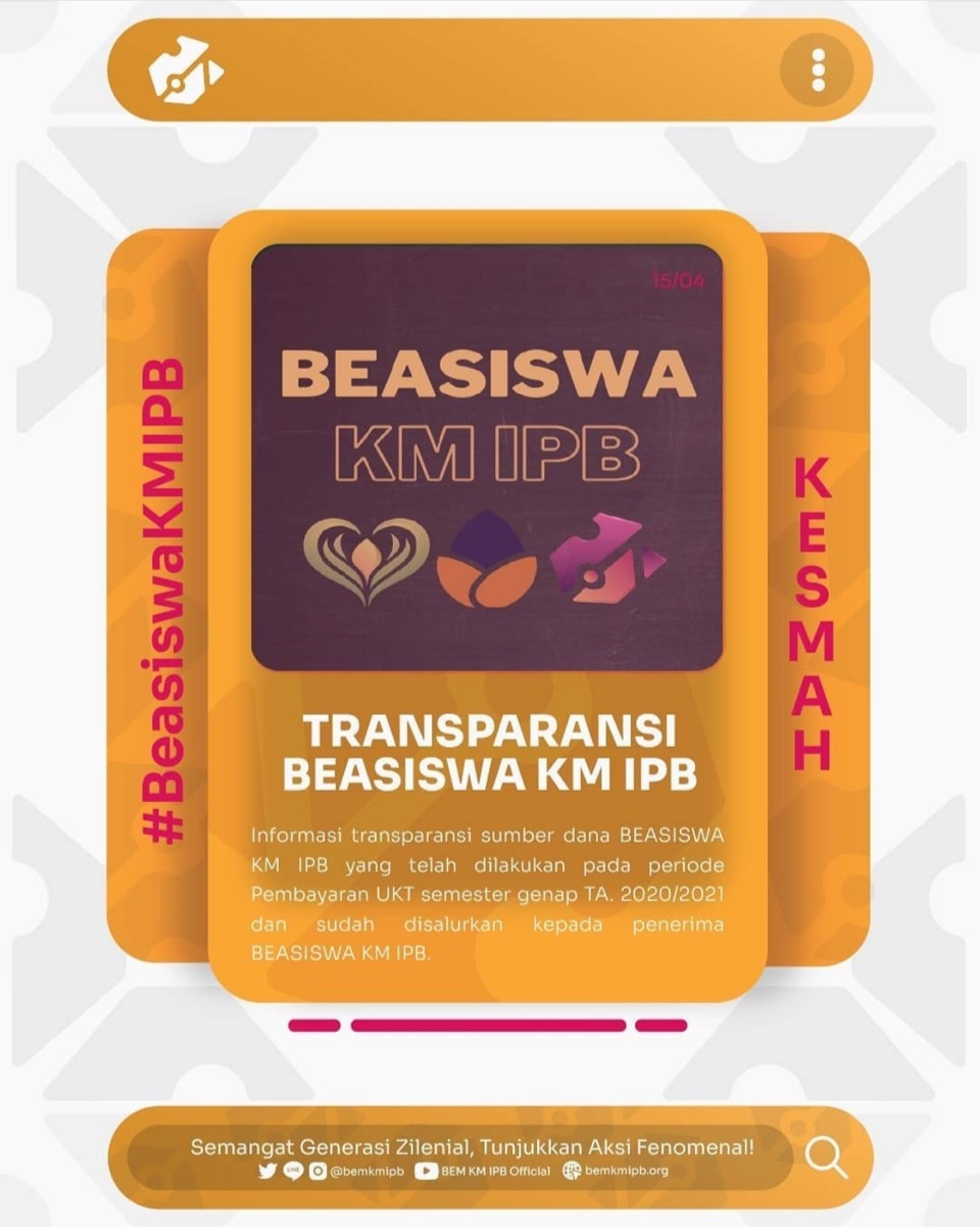 BEM KM IPB University Berikan Beasiswa kepada 13 Mahasiswa Terdampak COVID-19