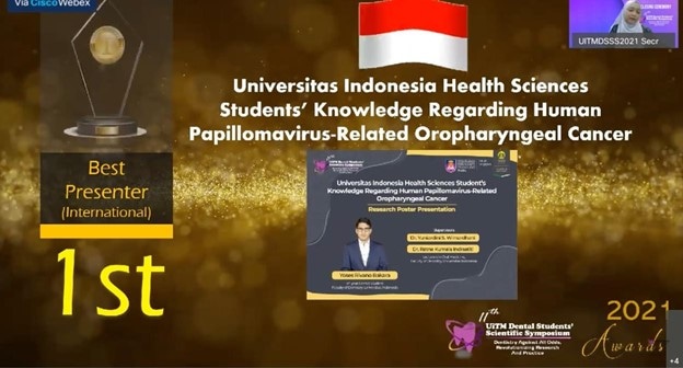 Mahasiswa FKG UI Raih Penghargaan Internasional pada “11th UiTM Dental Students’ Scientific Symposium”