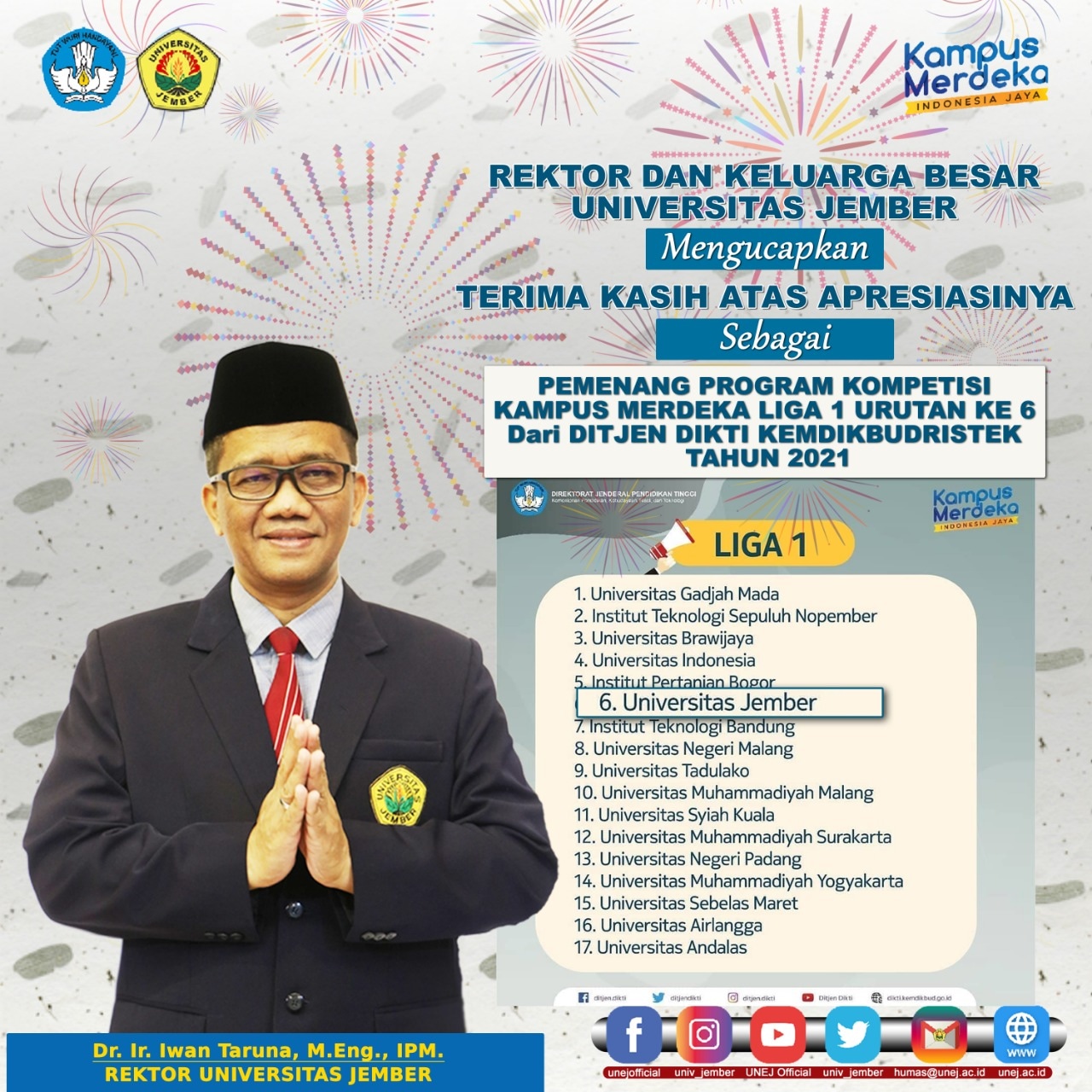 Universitas Jember “Bermain” di Liga I Merdeka Belajar-Kampus Merdeka