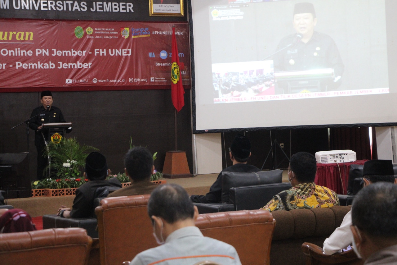 Fakultas Hukum Universitas Jember dan PN Jember  Luncurkan Posbankum Online