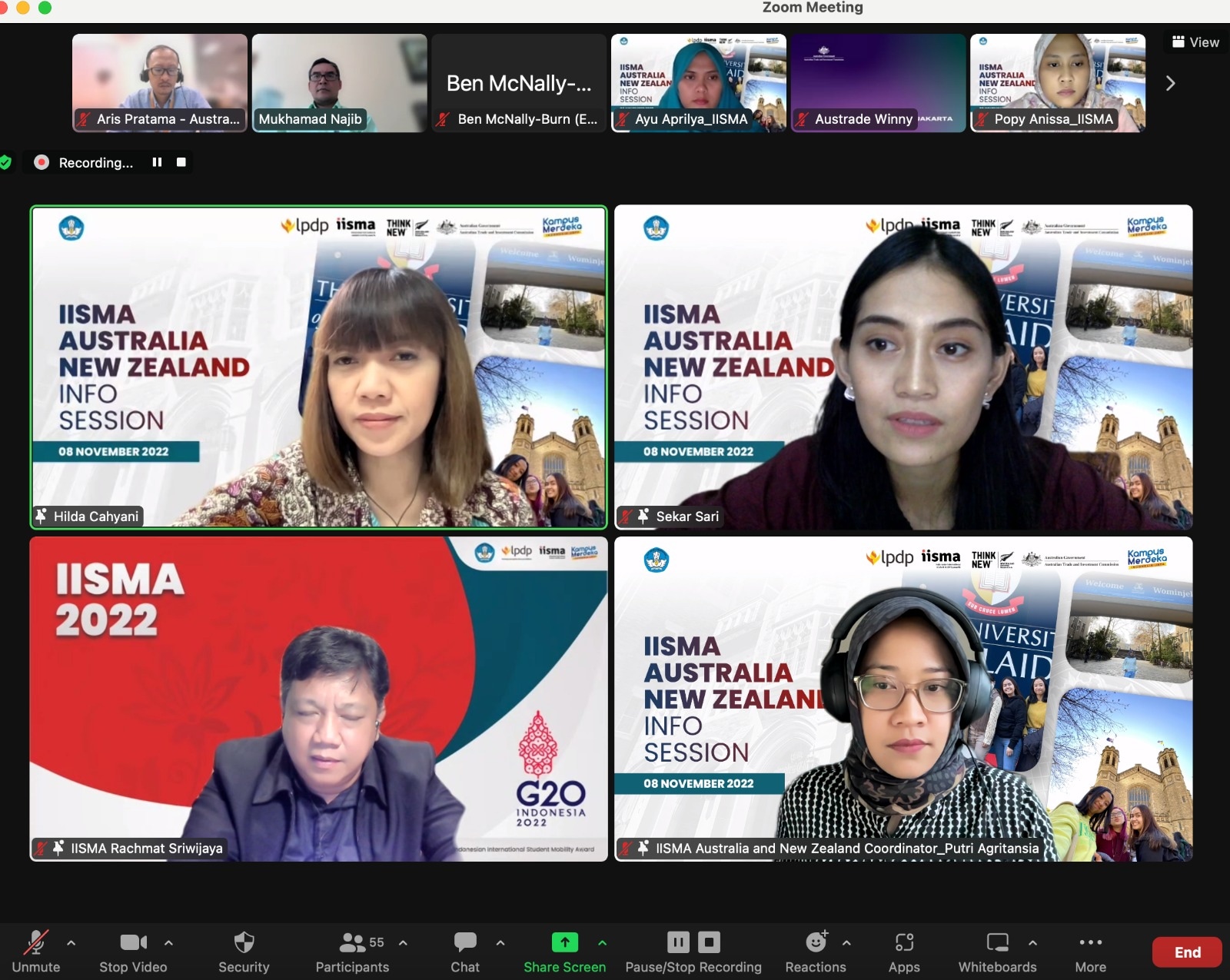 Online Info Session IISMA 2023 kepada Mitra di Australia dan New Zealand