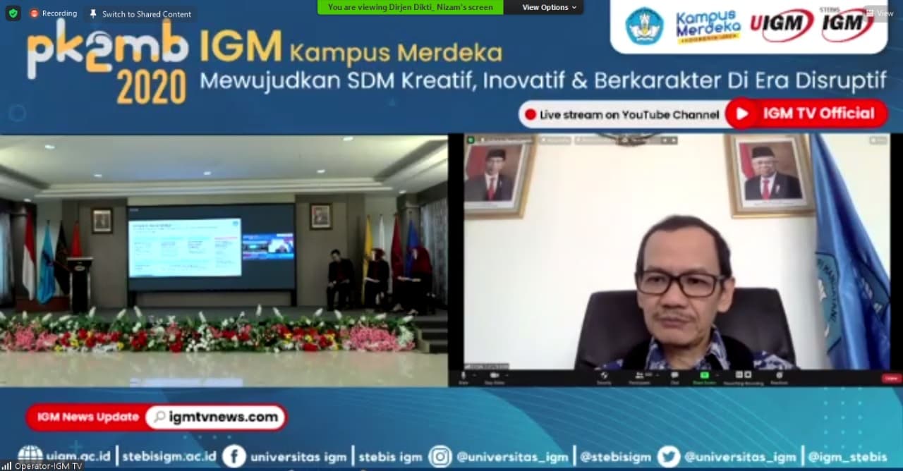 Kampus Merdeka Siapkan Kompetensi Lulusan yang Kreatif, Inovatif dan Berkarakter di Era Disruptif