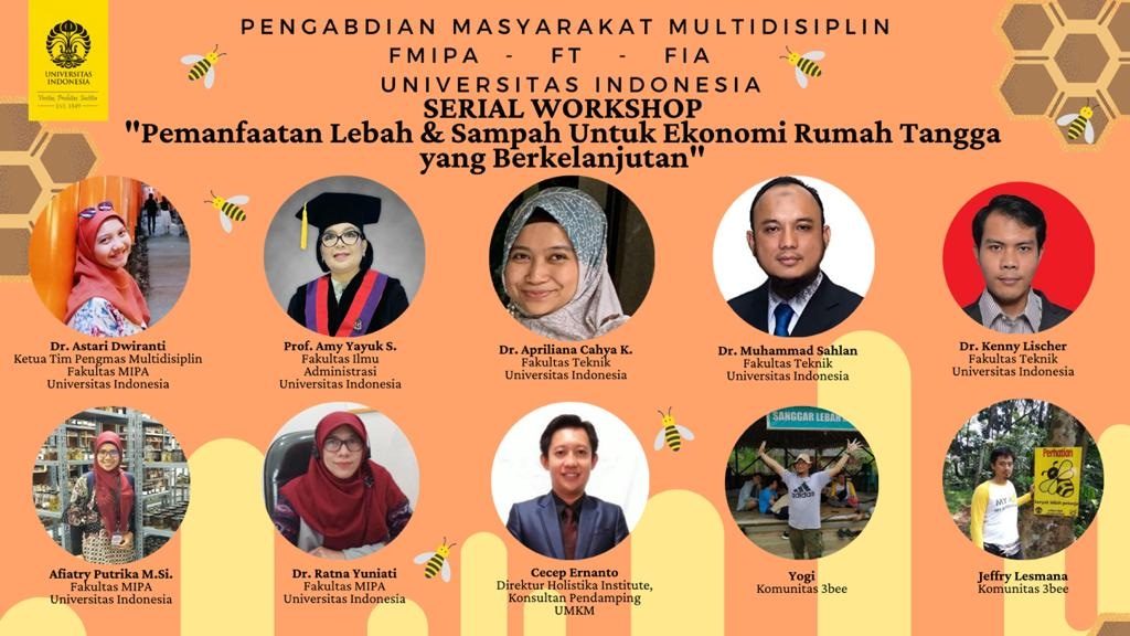 Tim Pengmas FMIPA UI Kolaborasi Beri Pelatihan Olah Lebah dan Sampah sebagai Sumber Pendapatan Rumah Tangga