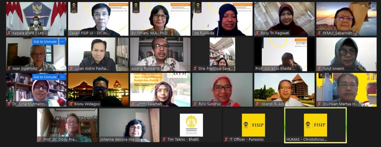 FISIP UI Serahkan Tujuh Rekomendasi Policy Brief Bidang Ilmu Sosial Kepada Satgas Percepatan Penanganan COVID-19