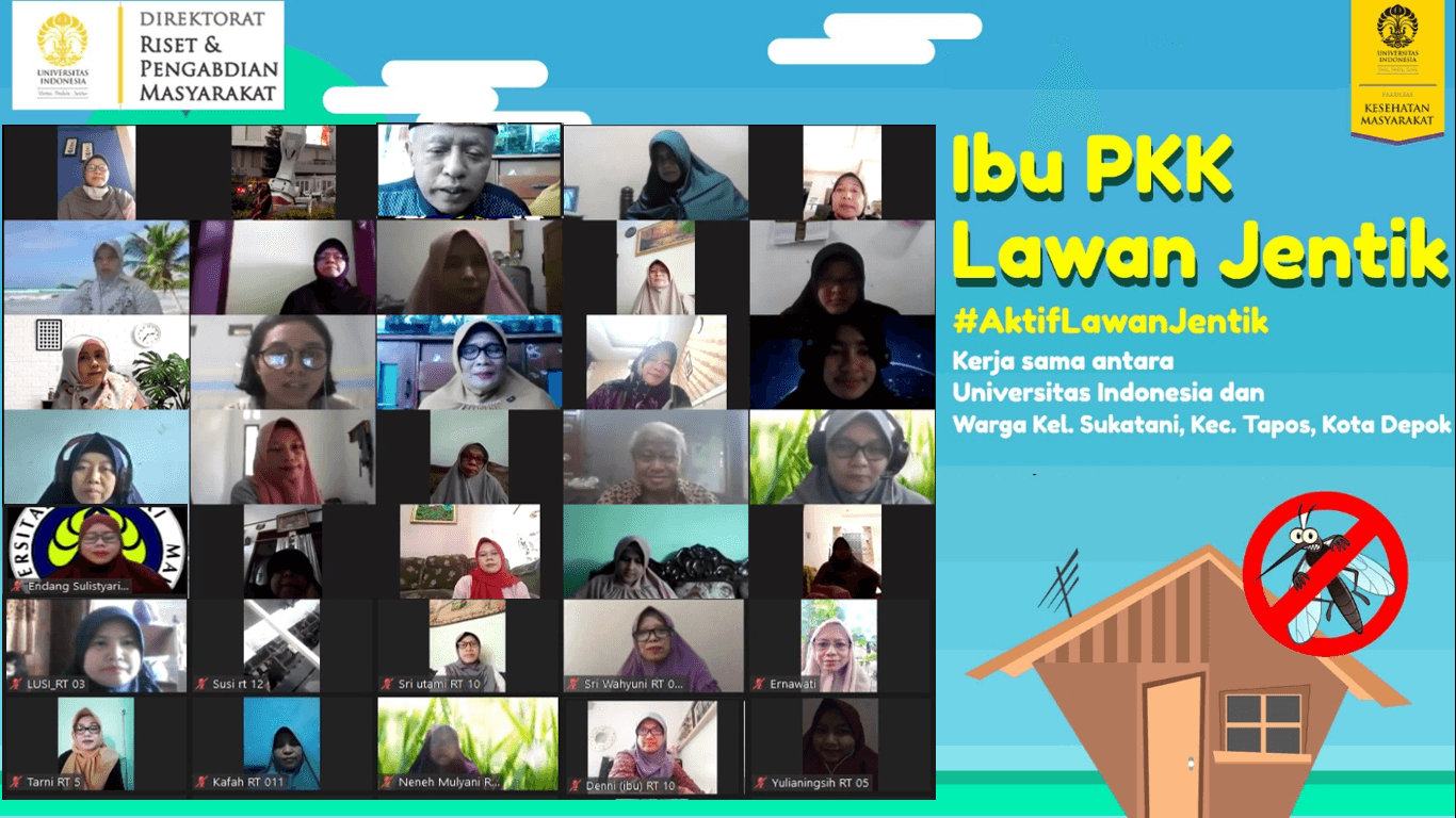 Guru Besar FKM UI dan Tim Kerja Kembali Jumantik DBD Skala Rumah Tangga di Kota Depok