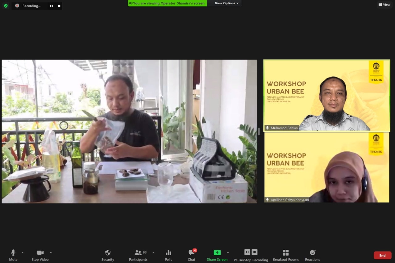 Dosen FTUI dan Komunitas 3bee Latih 100 Peternak Lebah Urban