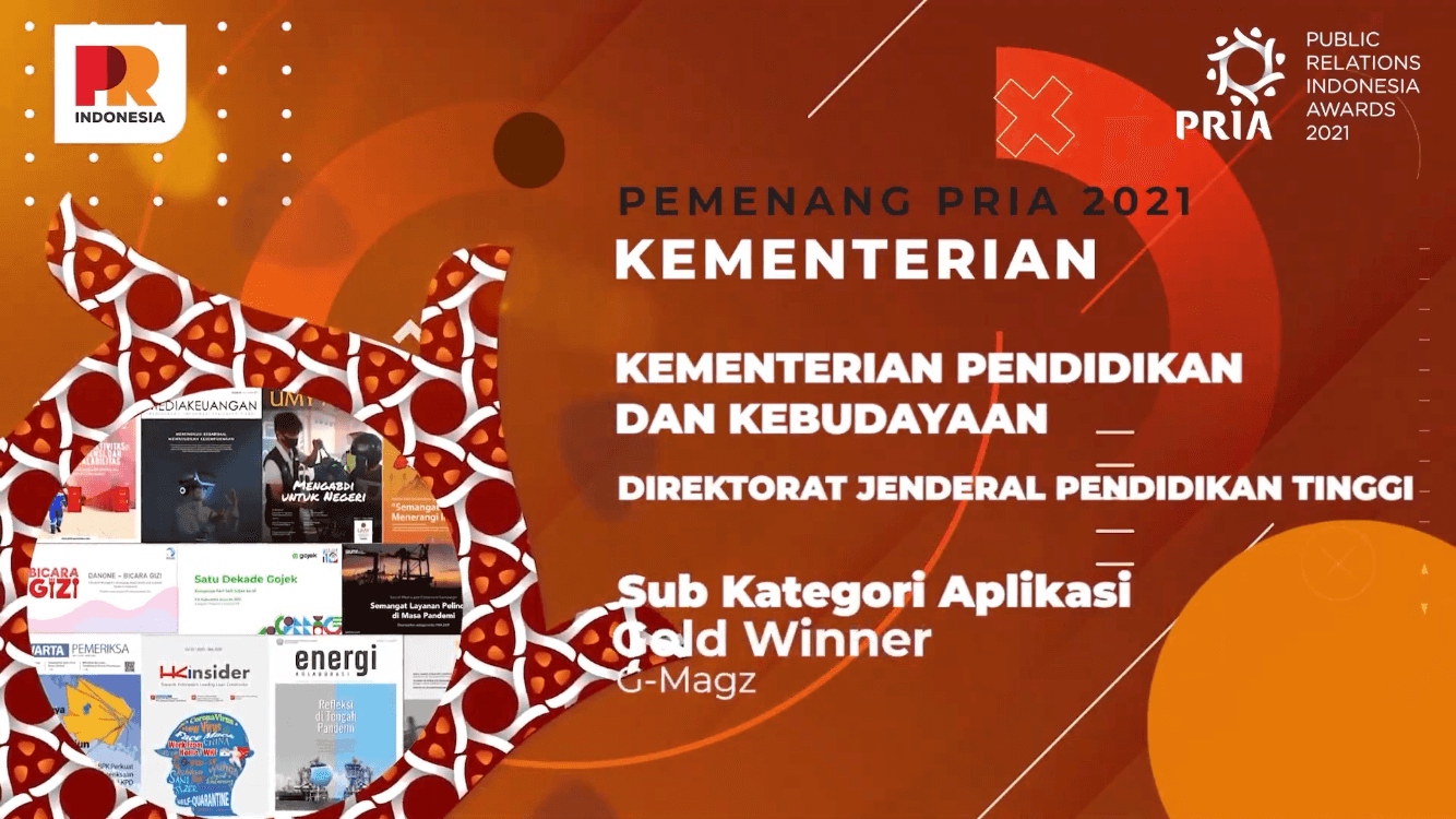 Ditjen Dikti Raih 3 Penghargaan PR Indonesia Award (PRIA) 2021