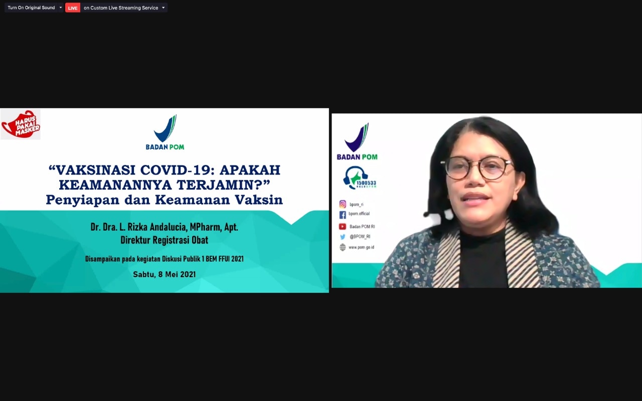 Diskusi Publik BEM Fakultas Farmasi UI “Vaksinasi Covid-19: Apakah Keamanannya Terjamin?”