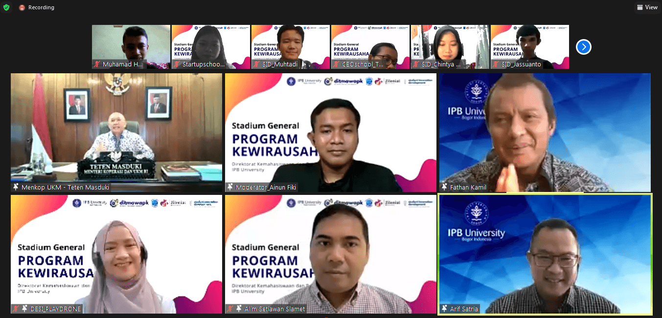 Program Pengembangan Kewirausahaan IPB University Implementasi Merdeka Belajar Kampus Merdeka