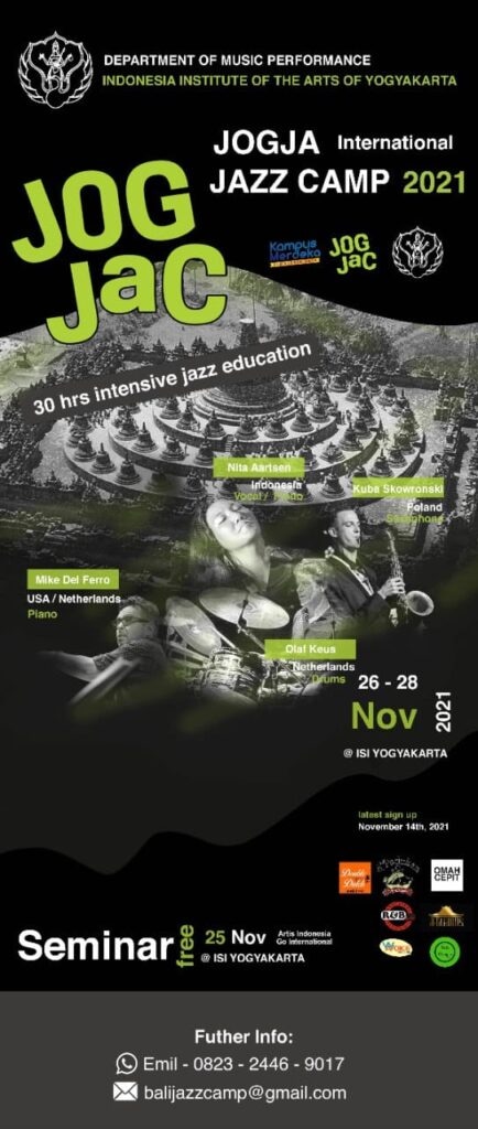 Jogja International Jazz Camp (JogJac) 2021 Diselenggarakan di ISI Yogyakarta