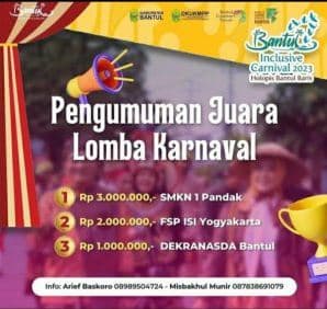 Fakultas Seni Pertunjukan ISI Yogyakarta Raih Juara II Bantul Inclusive Carnival