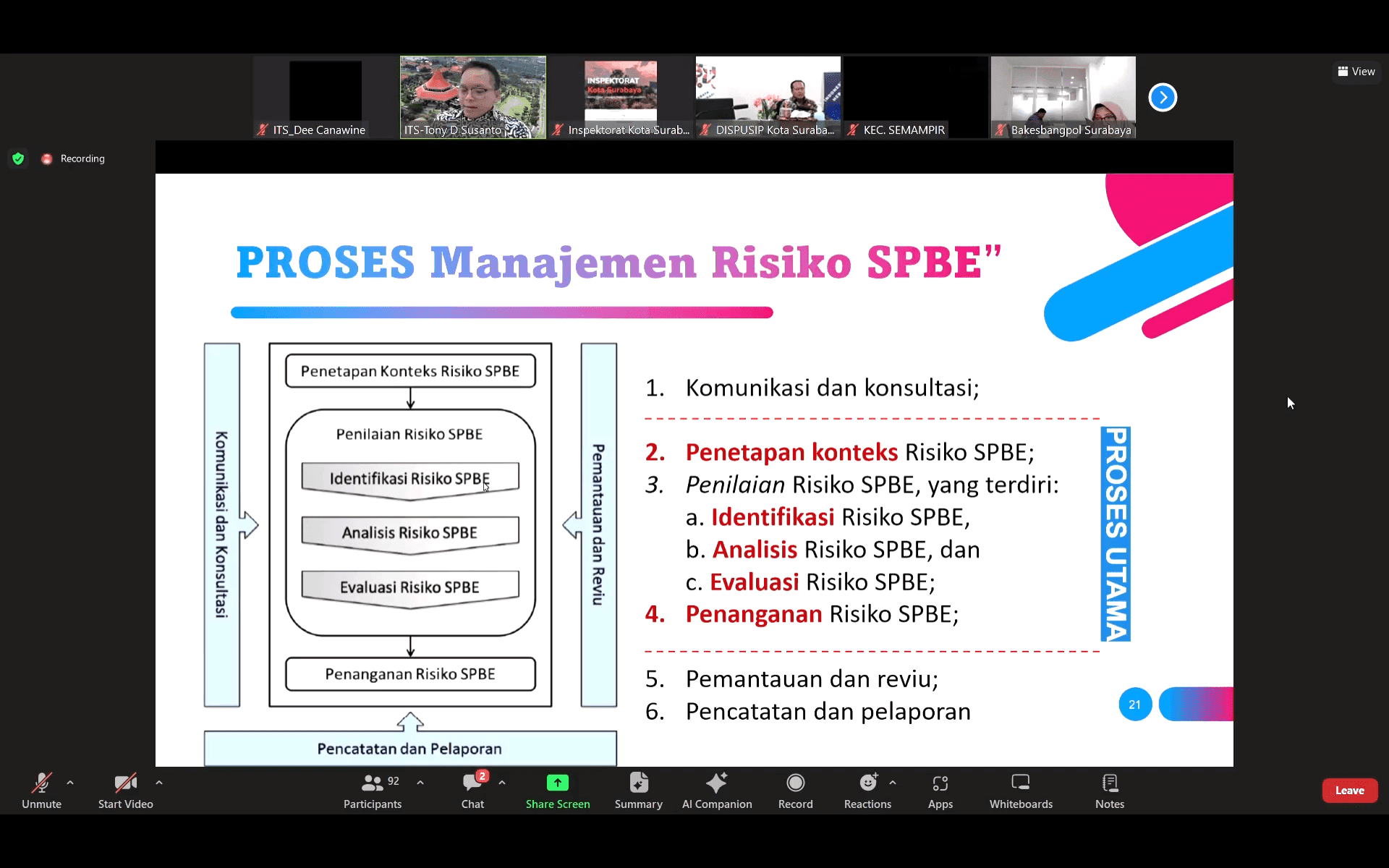 ITS Tingkatkan Manajemen Risiko SPBE Pemerintah Kota Surabaya