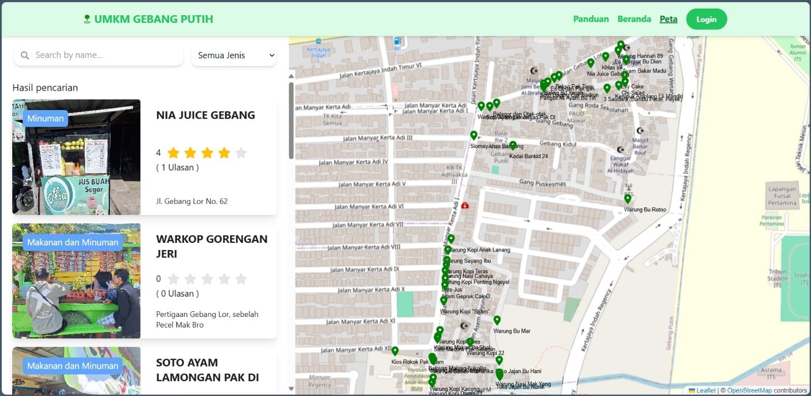 KKN Abmas ITS Ciptakan WebGIS untuk Mendukung UMKM