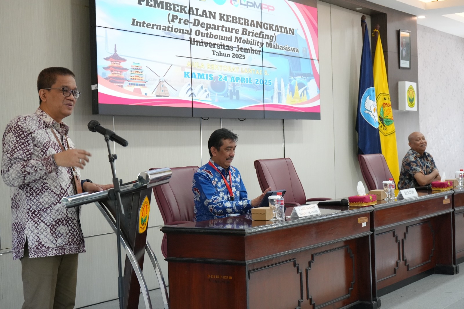 Persiapkan Mahasiswa Sukses Berkegiatan di Luar Negeri, LPMPP UNEJ Gelar Kegiatan Pre Departure Briefing