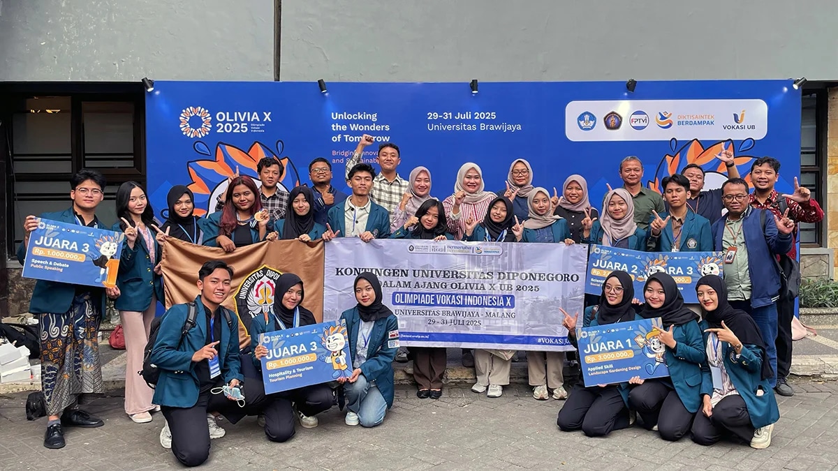 Delegasi Sekolah Vokasi UNDIP Raih Enam Gelar Juara di Olivia X Universitas Brawijaya