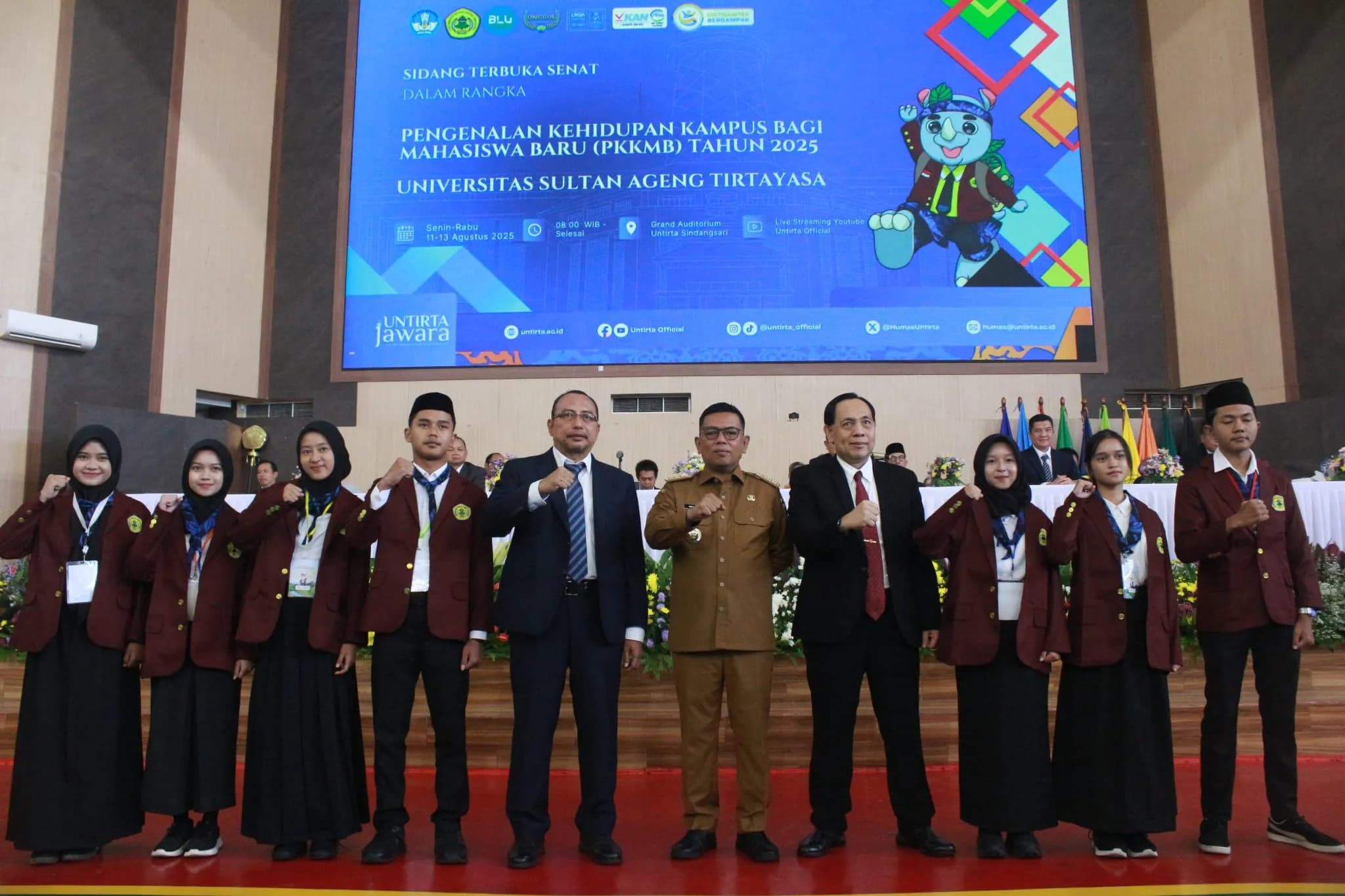 PKKMB Untirta, Rektor Tekankan Mahasiswa Baru Siap Hadapi Tantangan Global