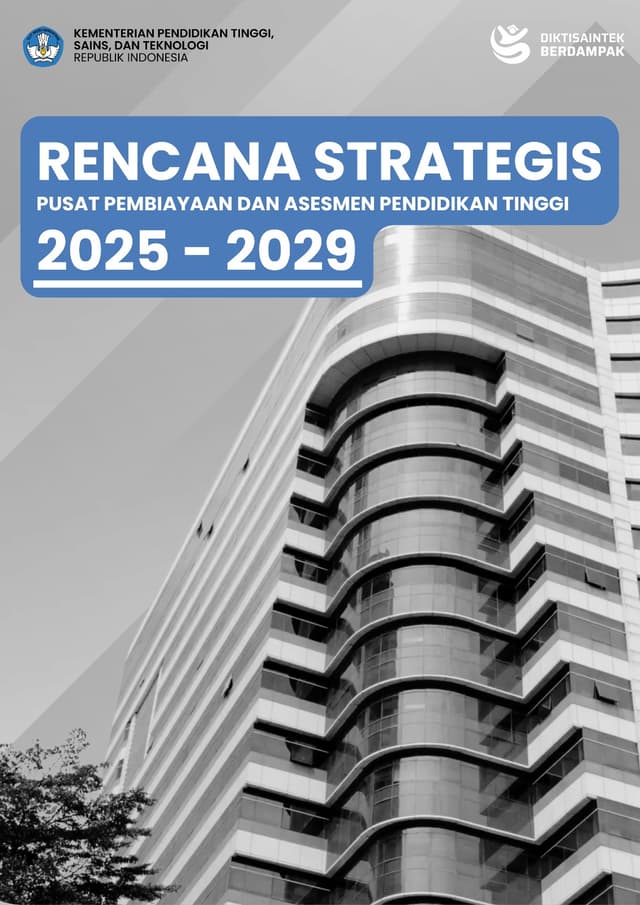 Rencana Strategis Pusat Pembiayaan dan Asesmen Pendidikan Tinggi 2025-2029