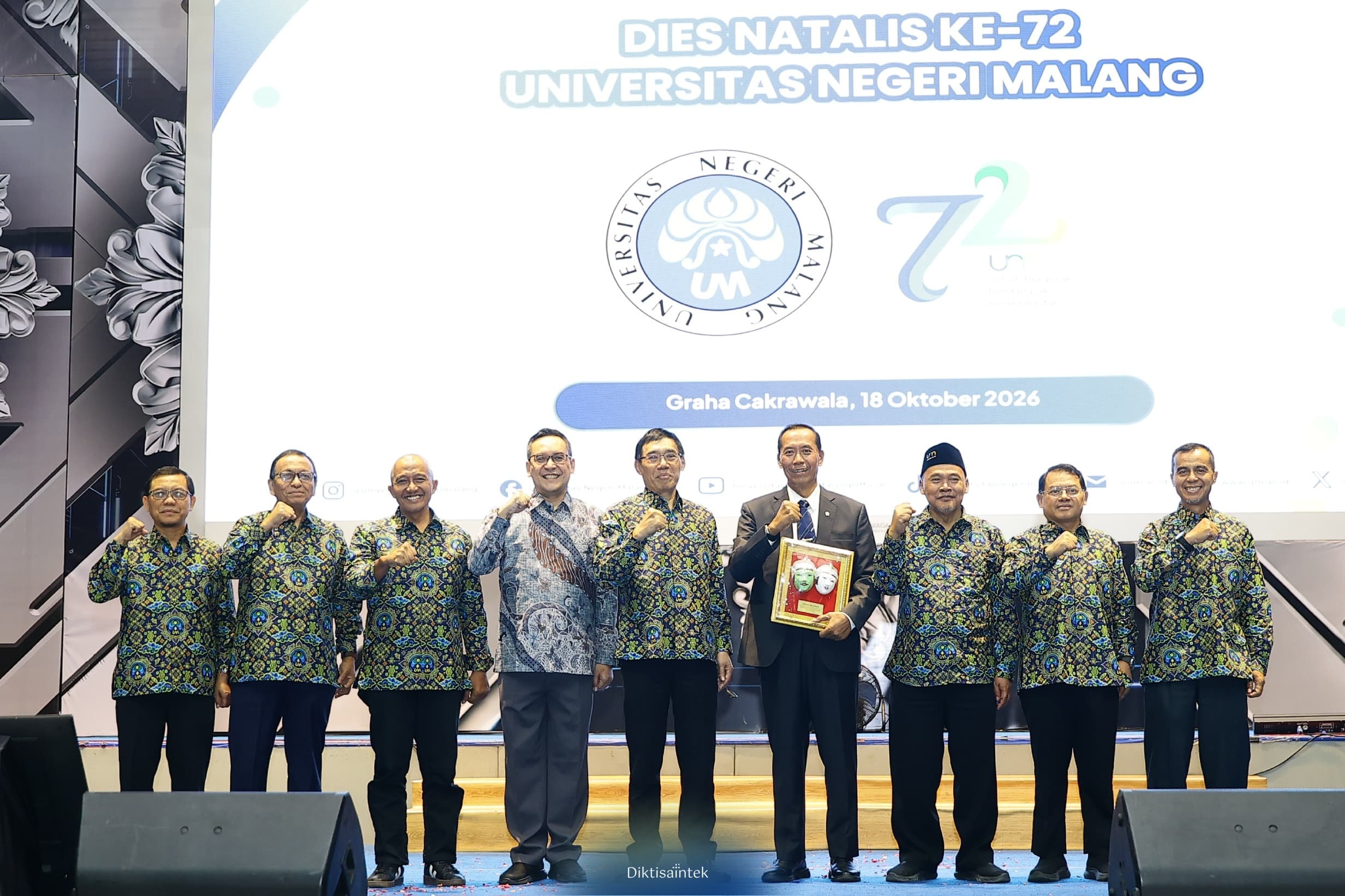 Wamendiktisaintek Fauzan Menghadiri Dies Natalis ke-72 Universitas Negeri Malang