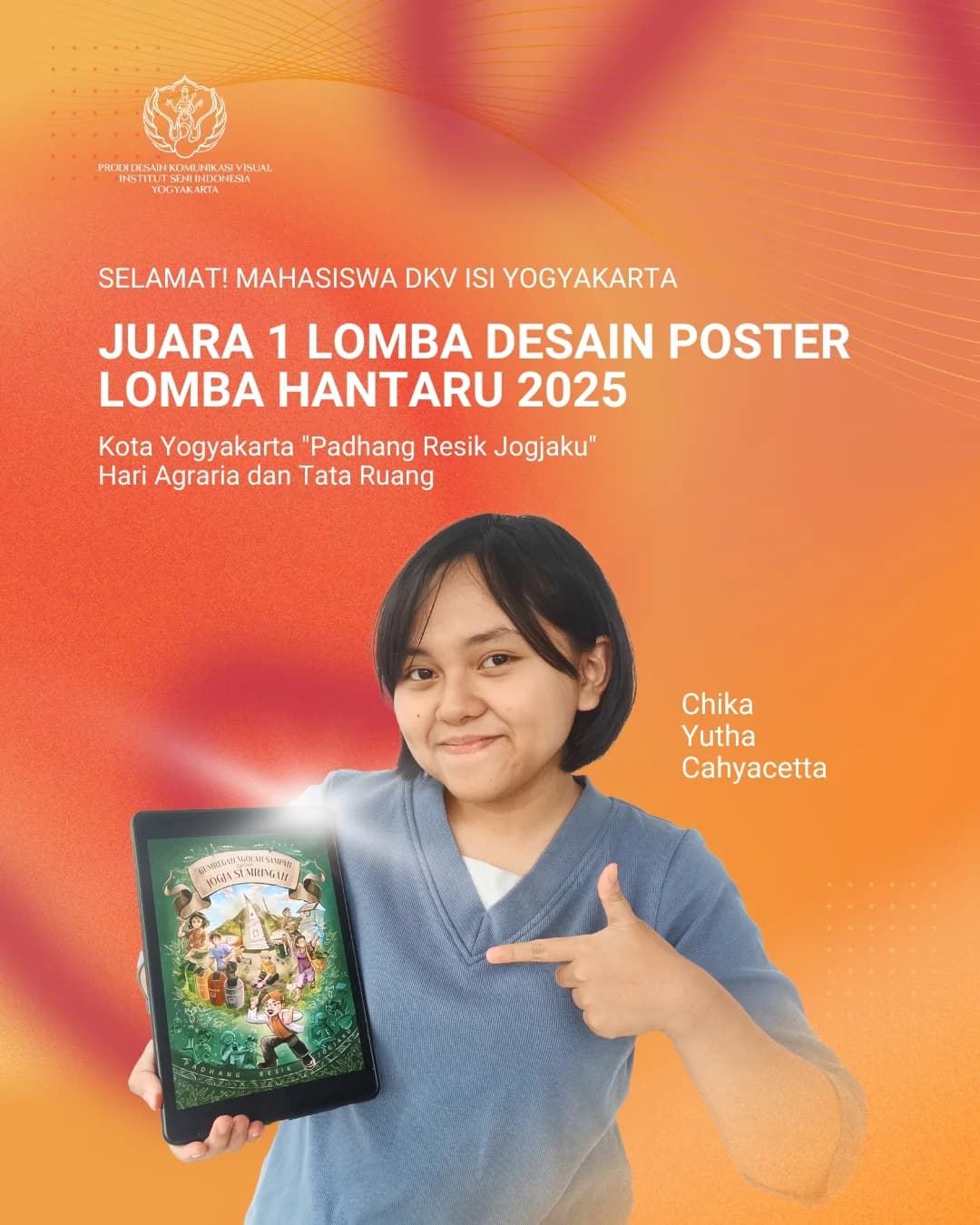 Gumregah Ngolah Sampah Agawa Jogja Sumringah: Karya Mahasiswa ISI Yogyakarta Raih Juara 1 Poster HANTARU 2025