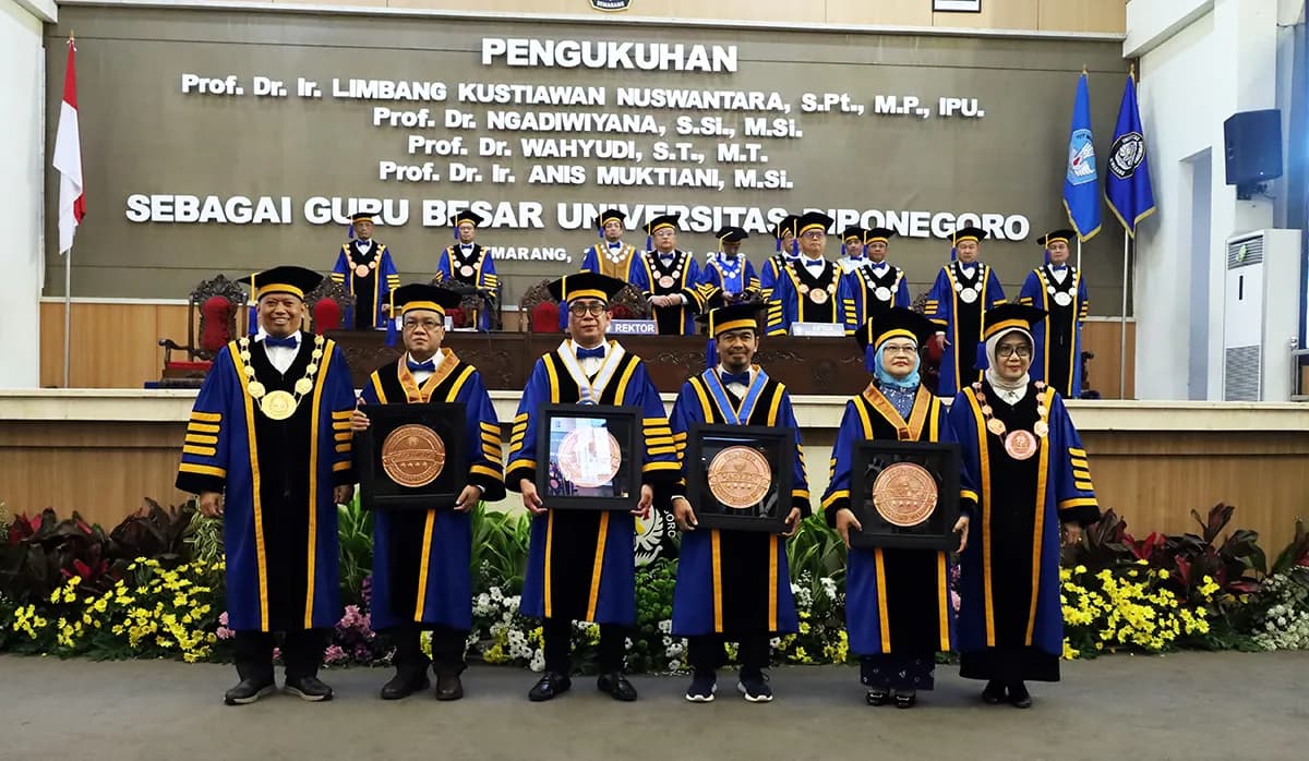 UNDIP Kukuhkan Guru Besar 2026, Hadirkan Inovasi Pangan, Material Ramah Lingkungan, dan Alat Bantu Difable Berbasis AI