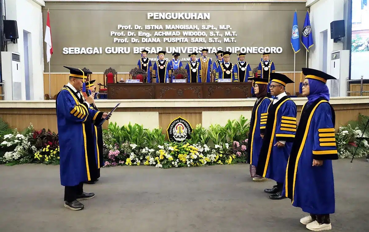 UNDIP Kukuhkan Tiga Guru Besar: Dorong Inovasi Pangan, Rekayasa Cerdas, dan Rantai Pasok Berkelanjutan