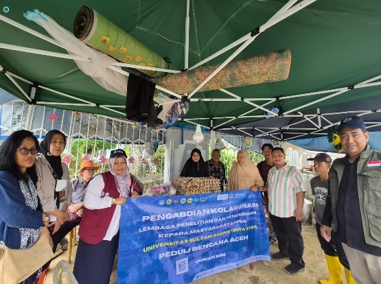 LPPM UNTIRTA Turun Langsung Dampingi Aksi Kemanusiaan Pascabencana di Aceh melalui PKM Kolaborasi