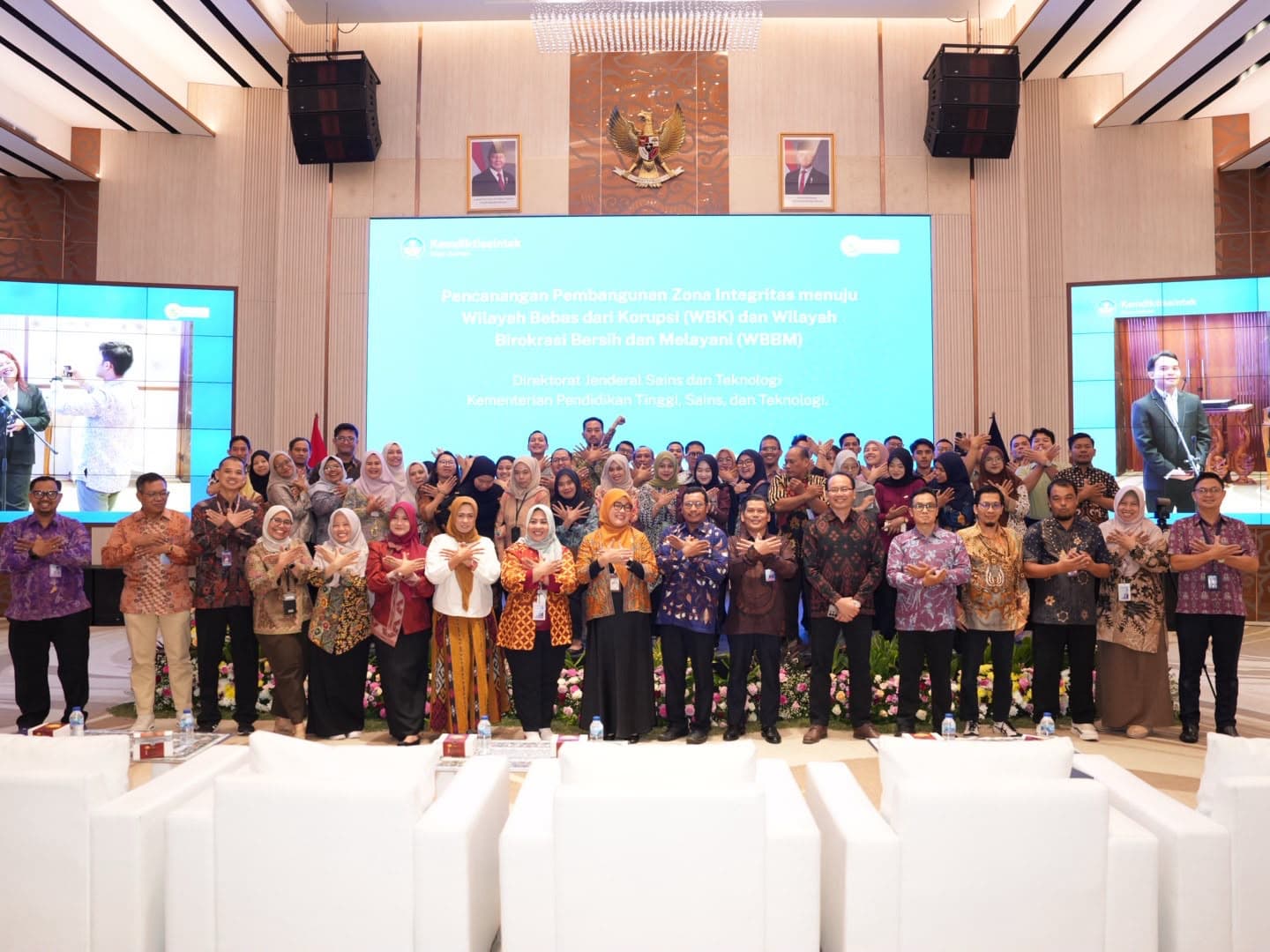 Perkuat Tata Kelola yang Bersih dan Akuntabel, Ditjen Saintek Canangkan Pembangunan Zona Integritas Menuju WBK dan WBBM