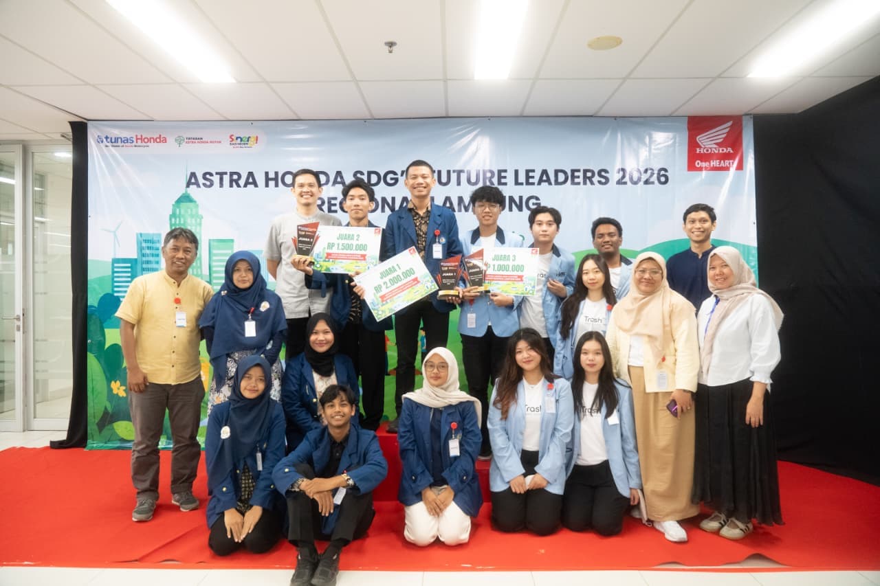 Tim Mahasiswa Unila Raih Juara Astra Honda SDGs Future Leaders Regional Lampung 2026 Lewat Inovasi Pemanfaatan Limbah Jagung