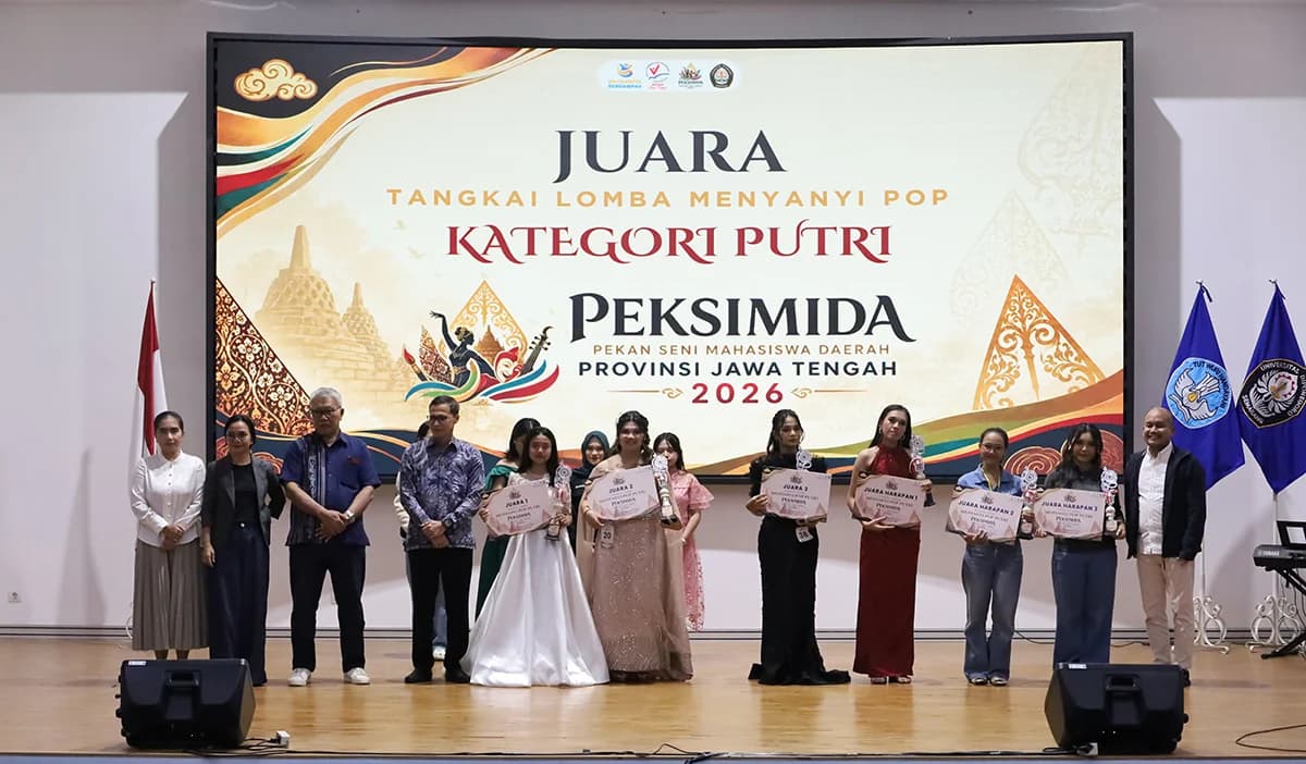 PEKSIMIDA 2026 Tangkai Lomba Menyanyi Pop Ditutup, UNDIP Juara 1 Kategori Putra dan Putri