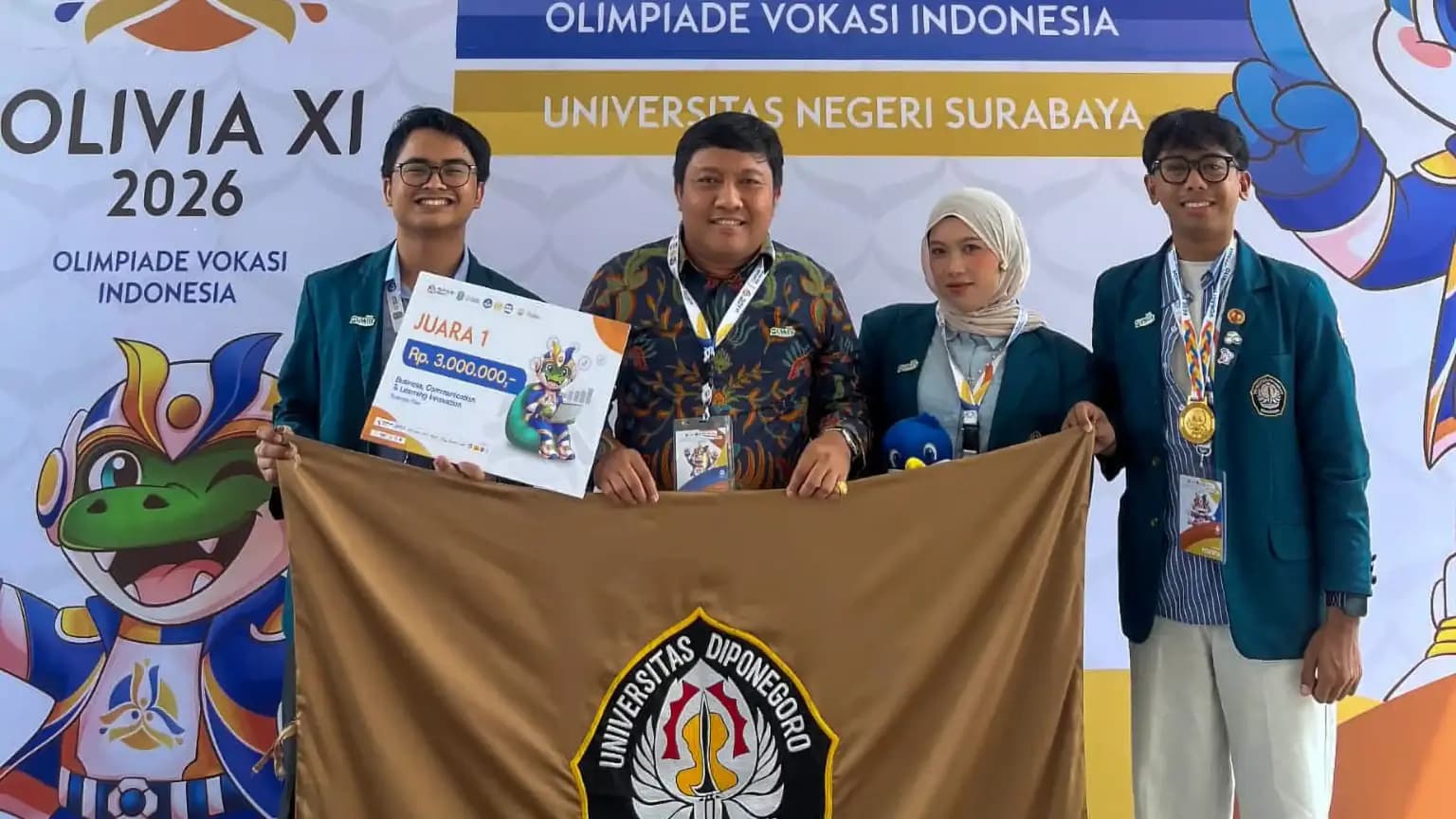 Inovasi Pakan Sawit, Mahasiswa UNDIP Raih Emas di Perlombaan OLIVIA XI 2026