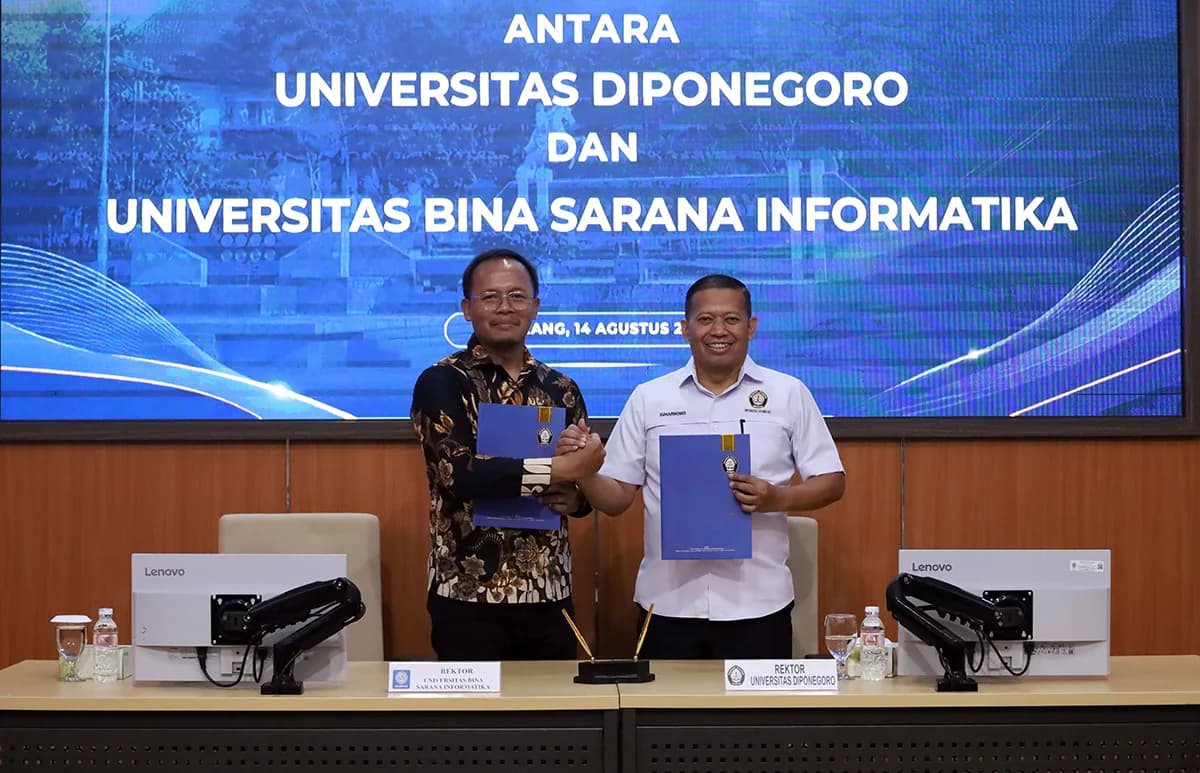 Tingkatkan Kualitas Tri Dharma PT, Universitas Bina Sarana Informatika (UBSI) Jalin Kerjasama dengan UNDIP