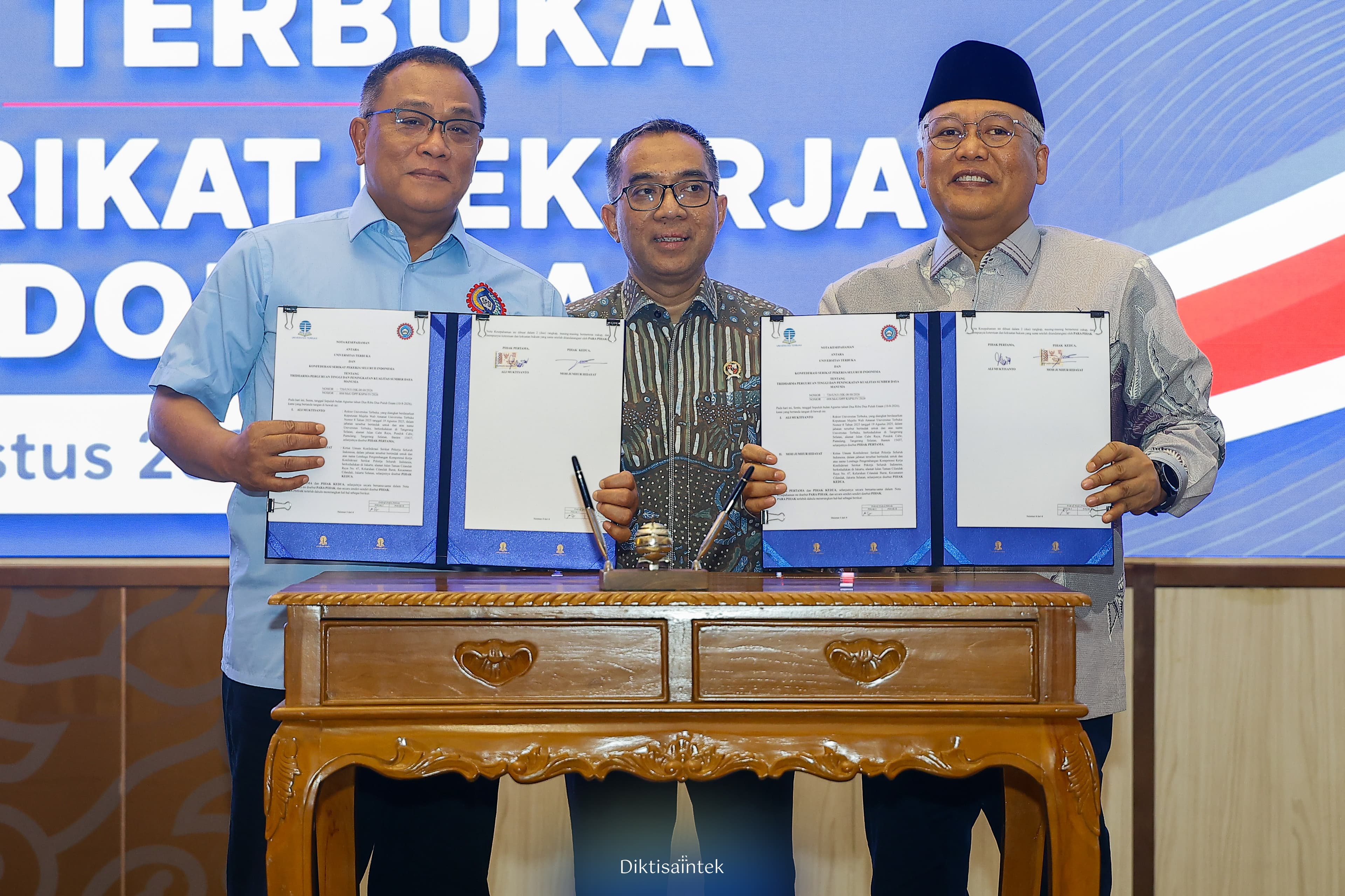 MoU Universitas Terbuka dan KSPSI, Kemdiktisaintek Dorong Perluasan Akses Pendidikan Tinggi bagi Pekerja