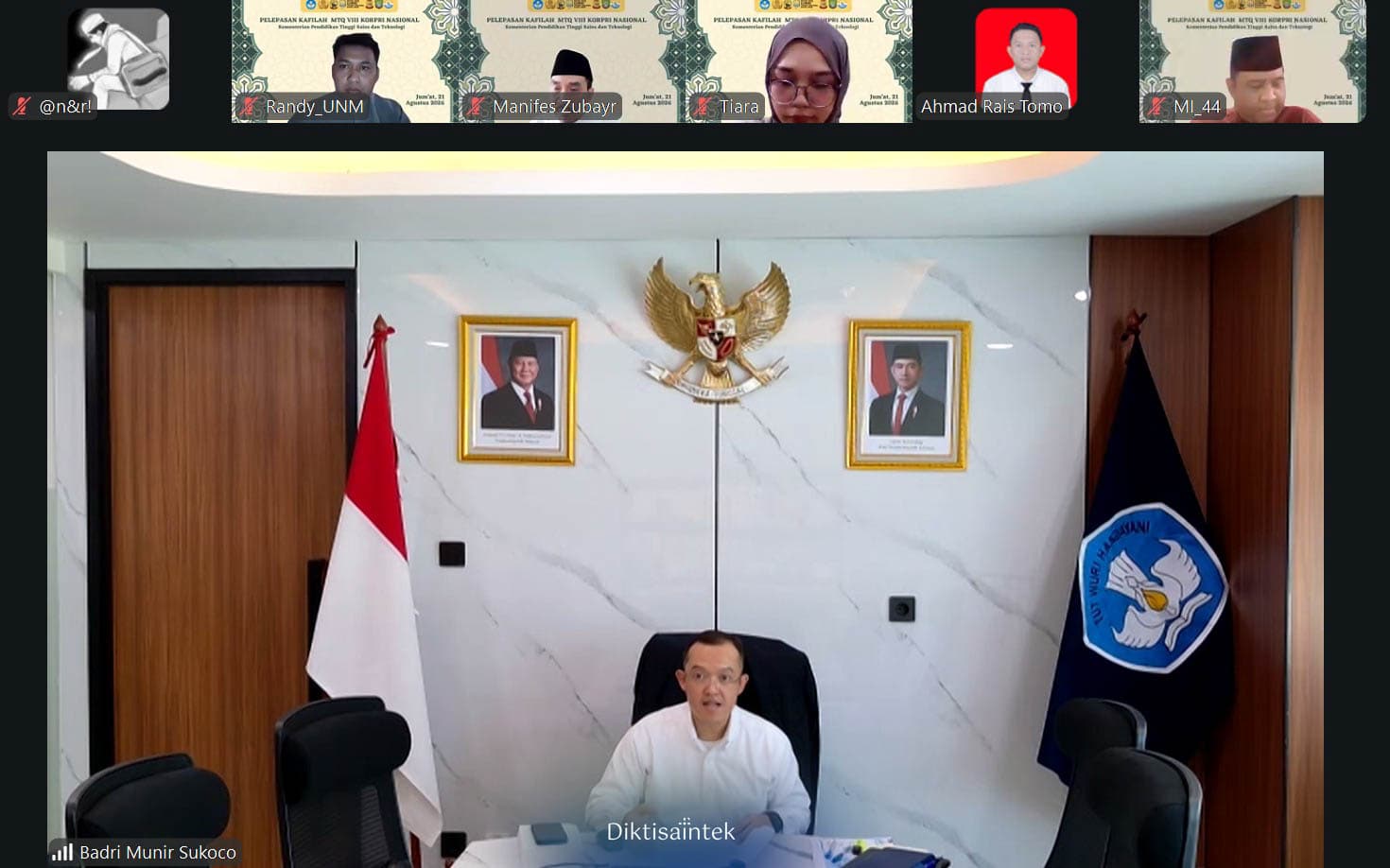 Kemdiktisaintek Siap Ikuti MTQ VIII KORPRI Nasional di Sulawesi Selatan